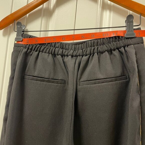 ZARA Textured Crepe Pants with Gold Side Stripe Black – S - Picture 13 of 13